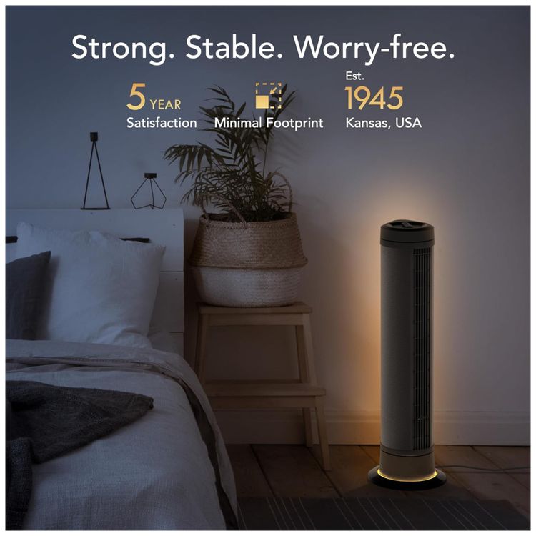 Ventilador-de-Torre-Oscilante-com-Luz-Ambiente-Controle-Imagem-5