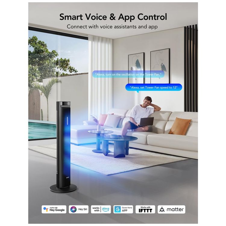 Ventilador-de-Torre-com-Temporizador-de-24H-Silencioso-Imagem-1