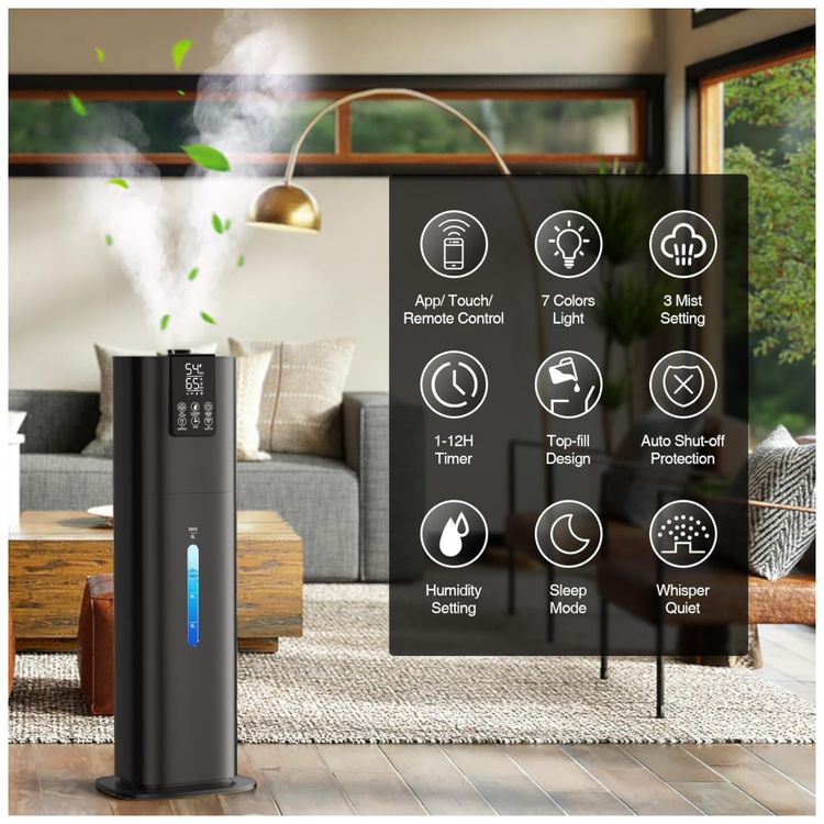 Umidificador-8L-com--3-Velocidades-Bico-de-360°-Imagem-2