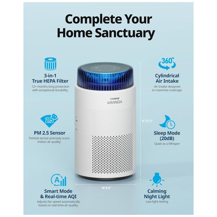 Purificador-de-Ar-para-Ambientes-ate-75m²-com-Filtro-HEPA-Imagem-1