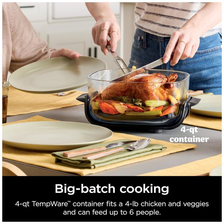 Fritadeira-Eletrica-Air-Fryer-Tudo-em-Um-com-2-Recipientes-Imagem-4
