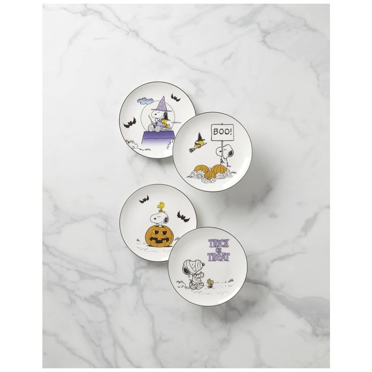 Conjunto-de-Pratos-Decorativos-com-4-Pecas-Tema-de-Snoopy-Imagem-1