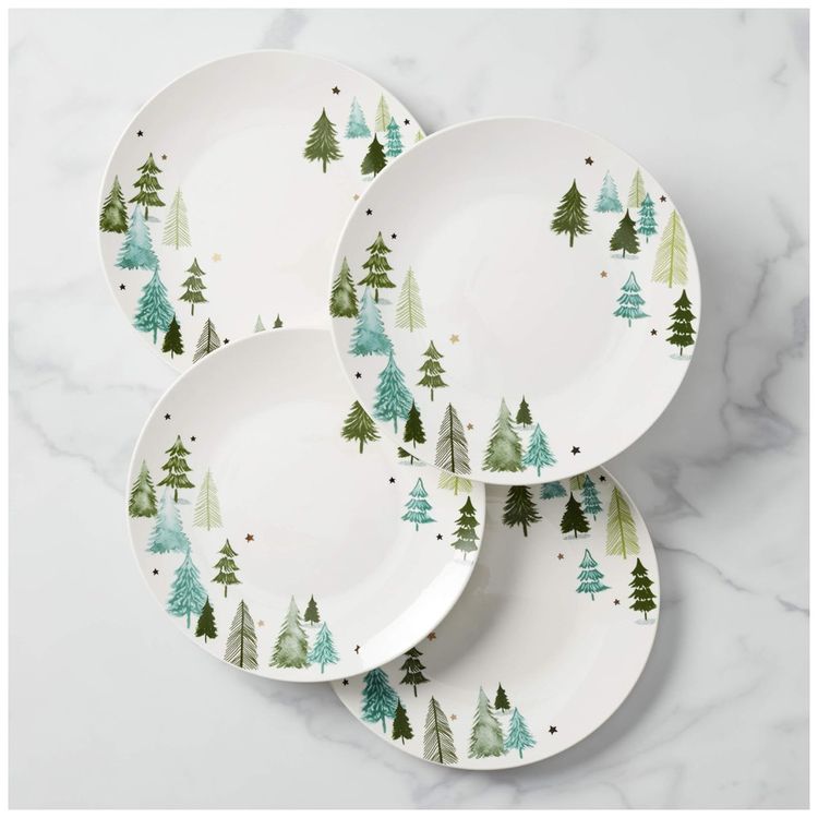 Conjunto-de-Pratos-Rasos-Jantar-Natal-com-4-Pecas-Formato-Imagem-1