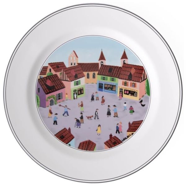 Prato-de-Jantar-para-Todas-as-Ocasioes-com-Tema-Old-Village-Imagem-0