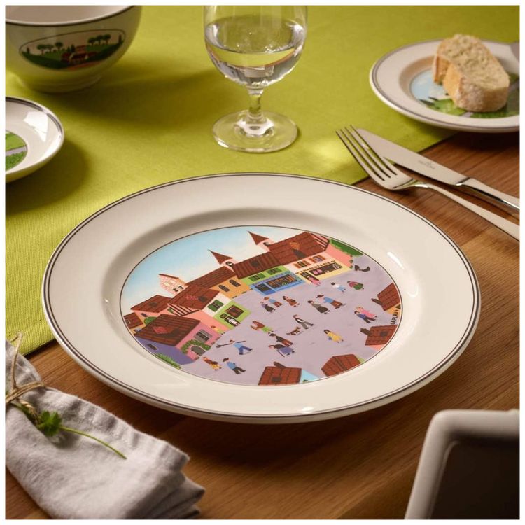 Prato-de-Jantar-para-Todas-as-Ocasioes-com-Tema-Old-Village-Imagem-1