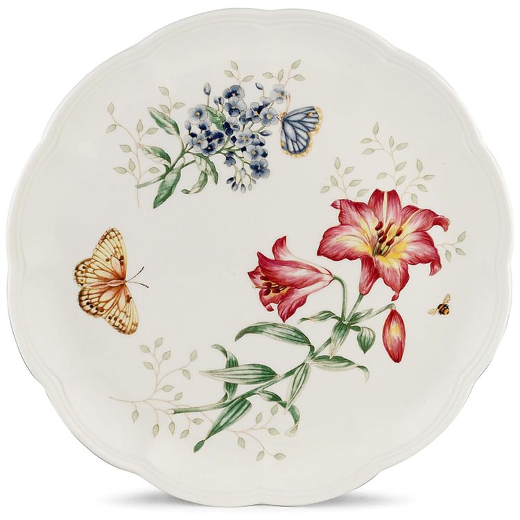 Prato-de-Jantar-de-27-cm-com-Tema-Flores-e-Borboletas-Imagem-0