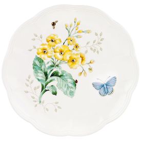 Prato-Decorativo-de-22-cm-com-Tema-de-Flores-e-Borboleta-Imagem-0