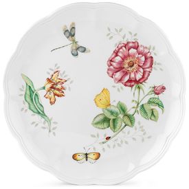 Prato-de-Jantar-de-27-cm-com-Tema-Flores-e-Borboletas-Imagem-0