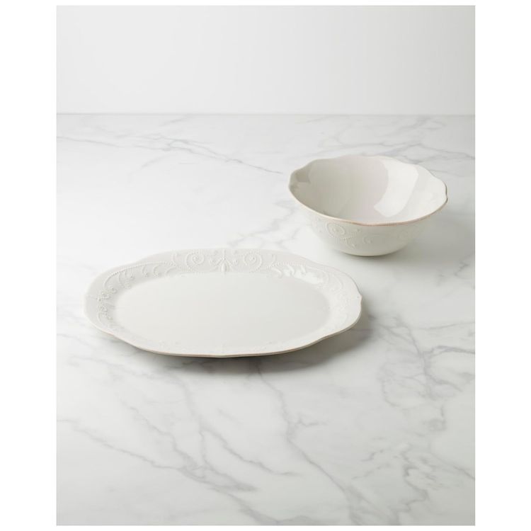 Conjunto-de-Prato-Oval-e-Tigela-para-Servir-2-Pecas-Imagem-1