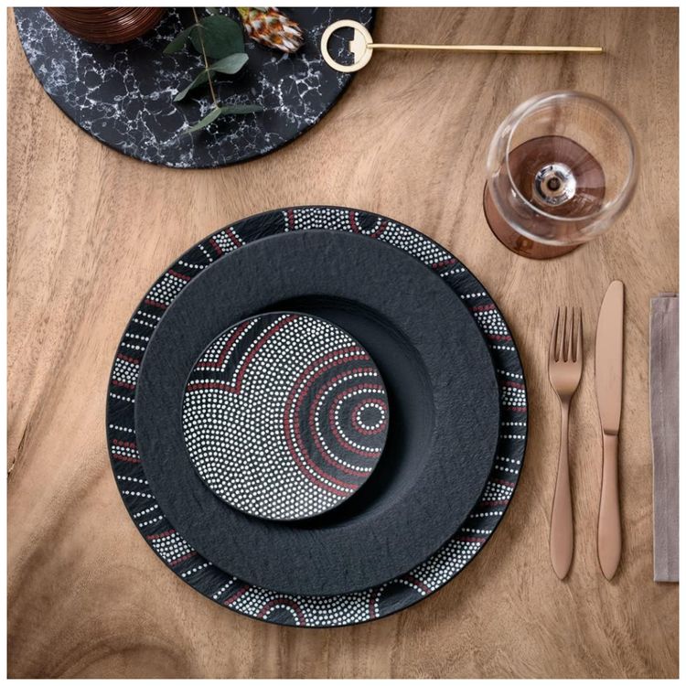 Prato-Raso-para-Jantar-em-Porcelana-Villeroy---Boch-Preto-Imagem-1