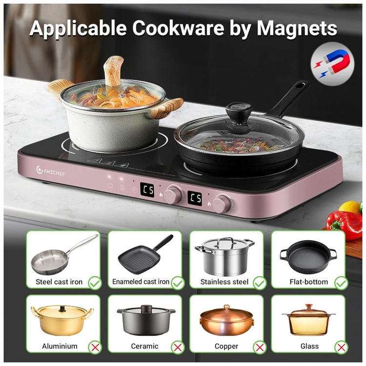 Cooktop-Eletrico-de-Inducao-Portatil-com-Queimador-Duplo-Imagem-2