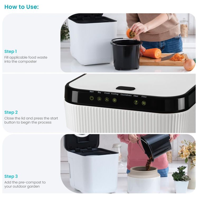 Composteira-Eletrica-de-Cozinha-3L-com-Modo-de-Limpeza-Imagem-3