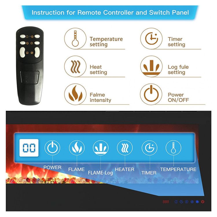 Lareira-Eletrica-de-Embutir-A45x106L-com-Controle-Remoto-e-Imagem-3