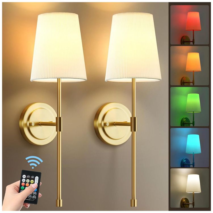 Conjunto-de-Luminaria-de-Parede-Sem-Fio-com-Controle-Remoto-Imagem-0