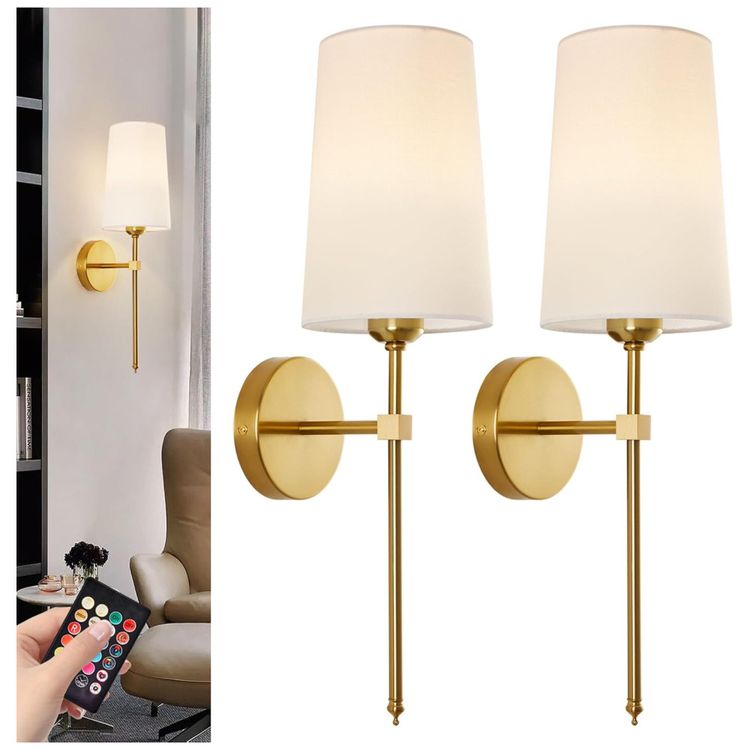 Conjunto-de-Luminaria-de-Parede-Sem-Fio-com-Controle-Remoto-Imagem-0