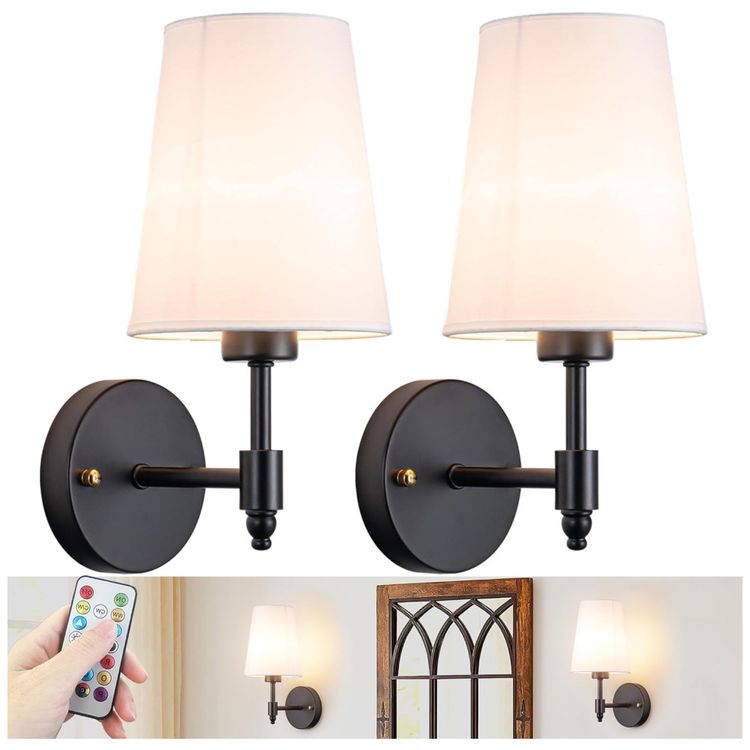 Conjunto-de-Luminaria-de-Parede-Sem-Fio-com-2-Pecas-Estilo-Imagem-0