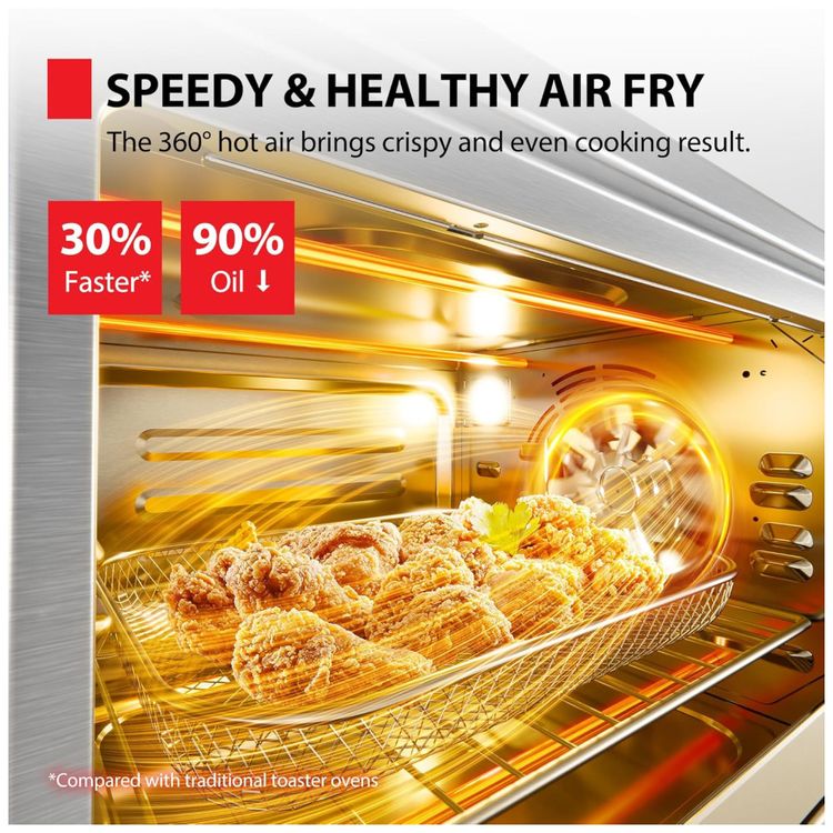Forno-Eletrico-12-em-1-em-Aco-Inoxidavel-com-Tela-LED-e-Imagem-1