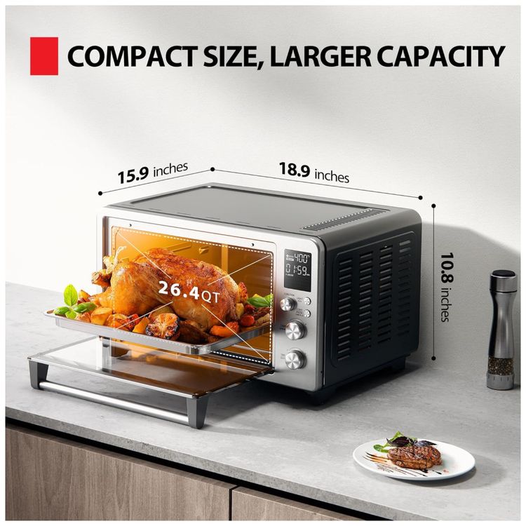 Forno-Eletrico-12-em-1-em-Aco-Inoxidavel-com-Tela-LED-e-Imagem-4