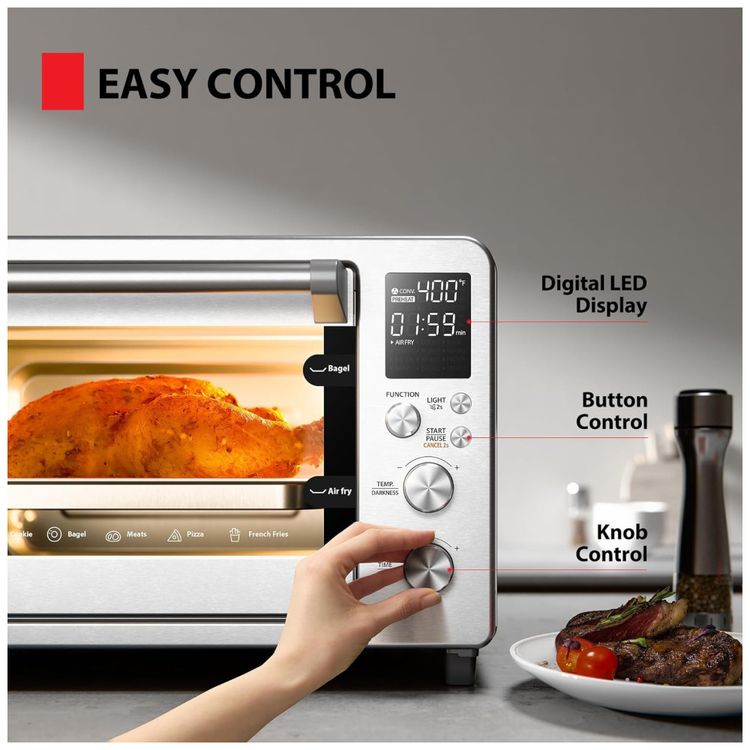 Forno-Eletrico-12-em-1-em-Aco-Inoxidavel-com-Tela-LED-e-Imagem-5