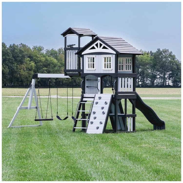 Playground-Infantil-de-Madeira-com-Escorregador-de-Ondas-Imagem-1