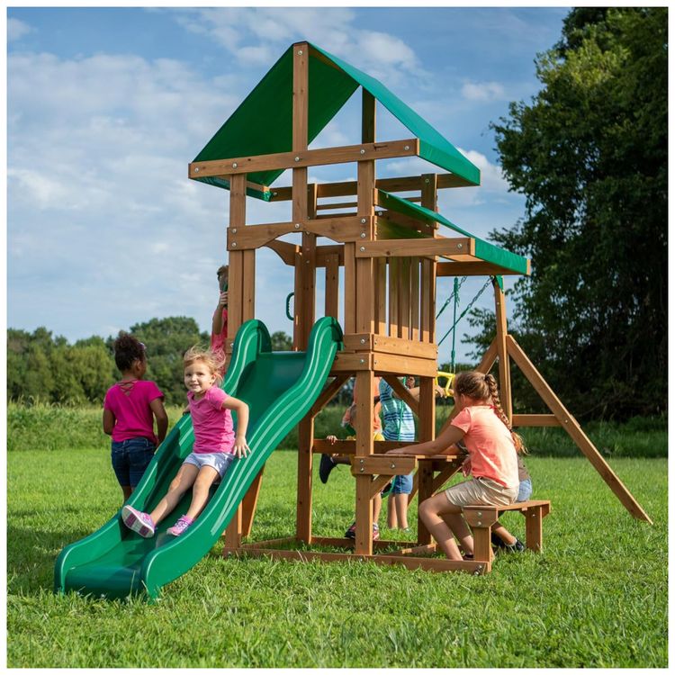 Playground-Infantil-de-Madeira-com-Mesa-de-Pequinique-Imagem-4