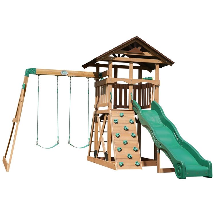 Playground-Infantil-de-Madeira-Cedro-com-Escorregador-de-3-Imagem-0