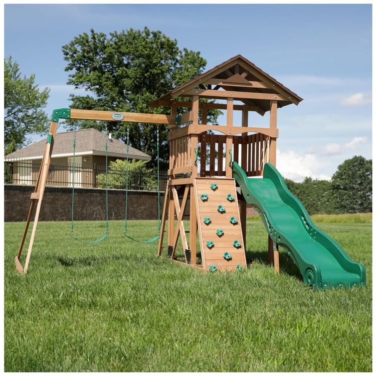 Playground-Infantil-de-Madeira-Cedro-com-Escorregador-de-3-Imagem-3