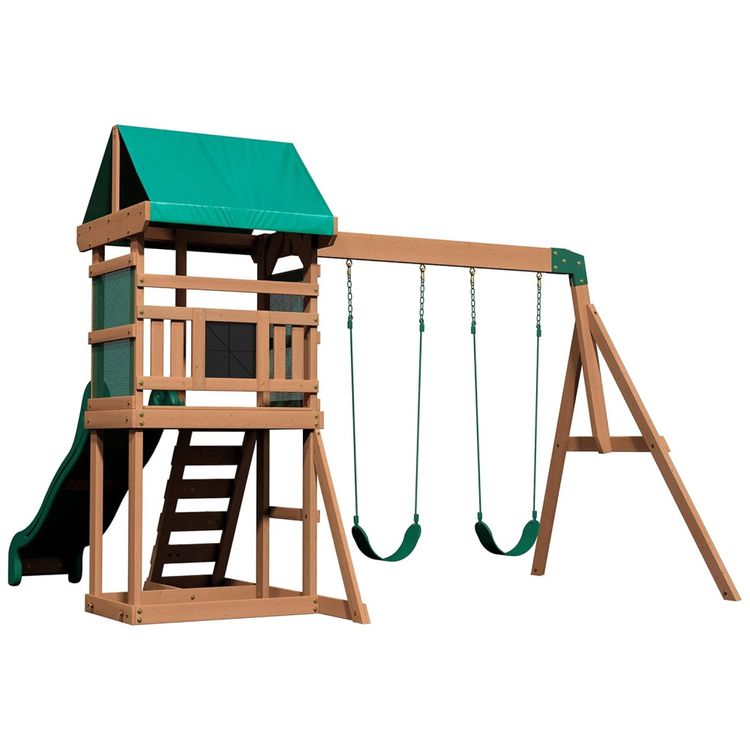 Playground-Infantil-de-Madeira-com-Caixa-de-Areia-Parede-Imagem-1