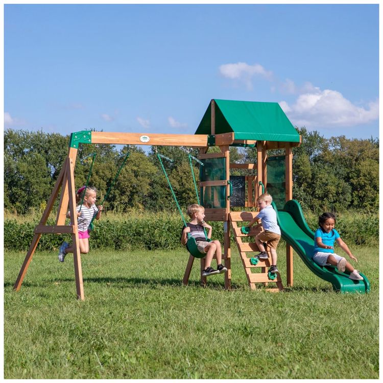 Playground-Infantil-de-Madeira-com-Caixa-de-Areia-Parede-Imagem-2