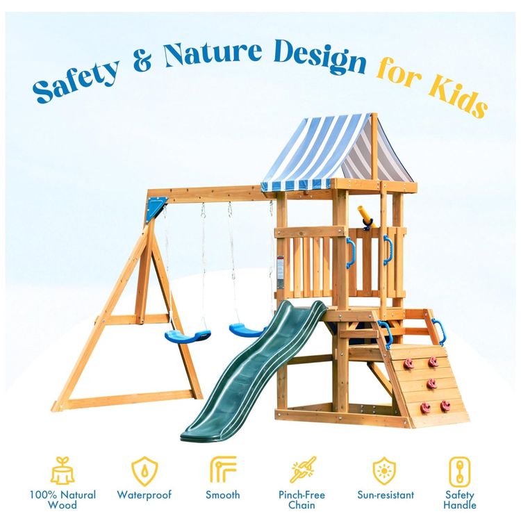 Playground-Infantil-de-Madeira-com-Escorregador-2-Imagem-2