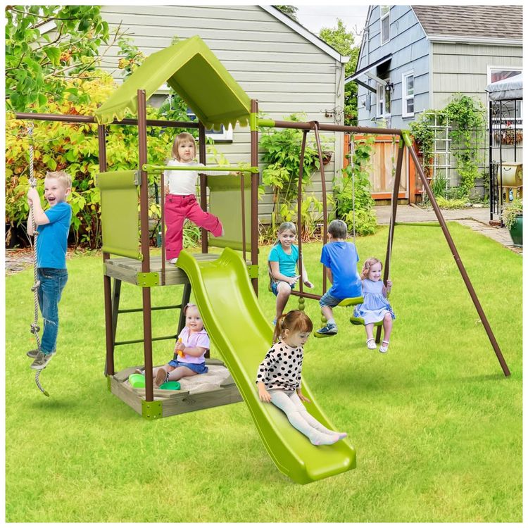 Playground-Infantil-de-Metal-com-Corda-de-Escalada-Caixa-Imagem-7
