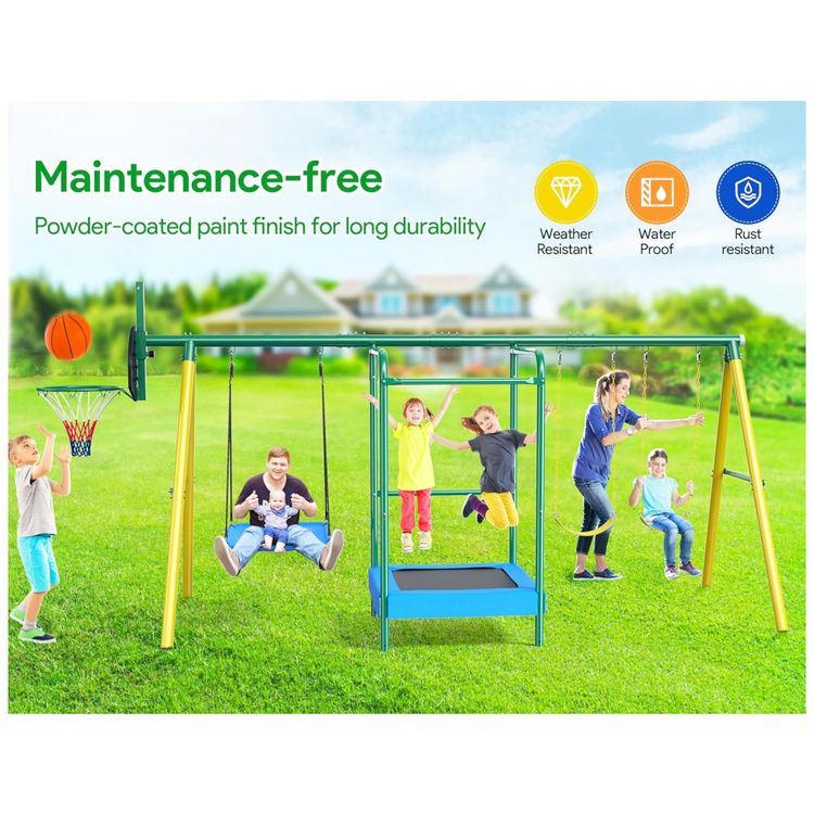 Playground-Infantil-de-Metal-com-Cesta-de-Basquete-Imagem-6
