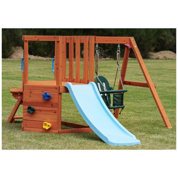 Playground-Infantil-de-Madeira-Cedro-com-Mesa-ao-Ar-Livre-Imagem-2