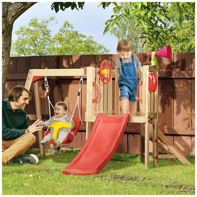 Playground-Infantil-de-Madeira-com-Assento-de-Balanco-para-Imagem-1