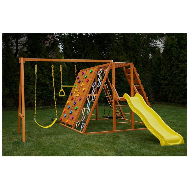 Playground-Infantil-de-Madeira-com-2-Balancos-1-Barra-de-Imagem-1