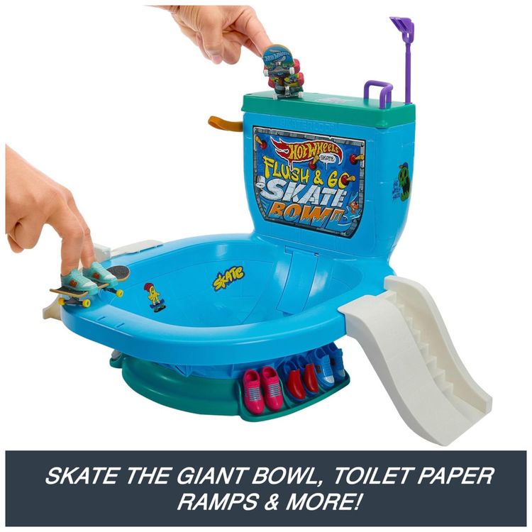 Pista-de-Brinquedo-Set-Bowl-de-Vaso-com-1-Skate-e-1-Par-de-Imagem-2