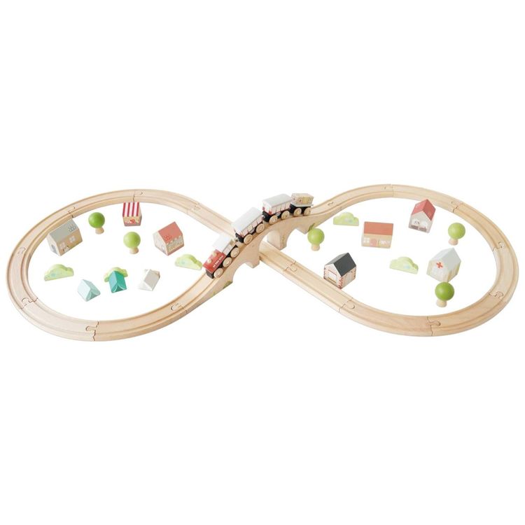Conjunto-de-Trem-de-Madeira-com-Trilho-em-Forma-de-Infinito-Imagem-6