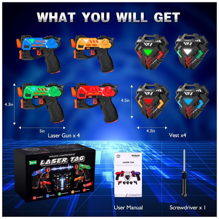 Conjunto-de-Pistola-de-Brinquedo-com-Laser-Tag-4-Pistolas-Imagem-4