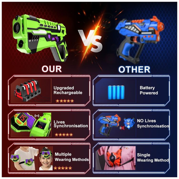 Conjunto-de-Pistola-de-Brinquedo-com-Laser-Tag-4-Pistolas-Imagem-1