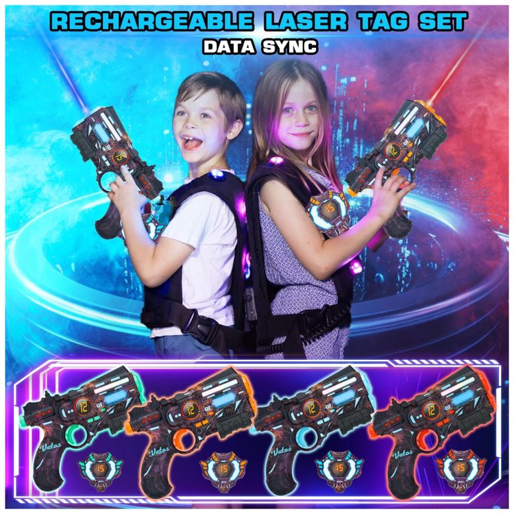 Conjunto-de-Pistola-de-Brinquedo-com-Laser-Tag-4-Pistolas-Imagem-2
