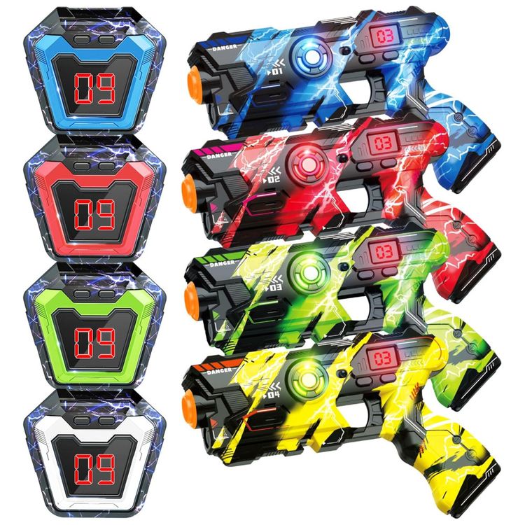 Conjunto-de-Pistola-de-Brinquedo-com-Laser-Tag-4-Pistolas-Imagem-0