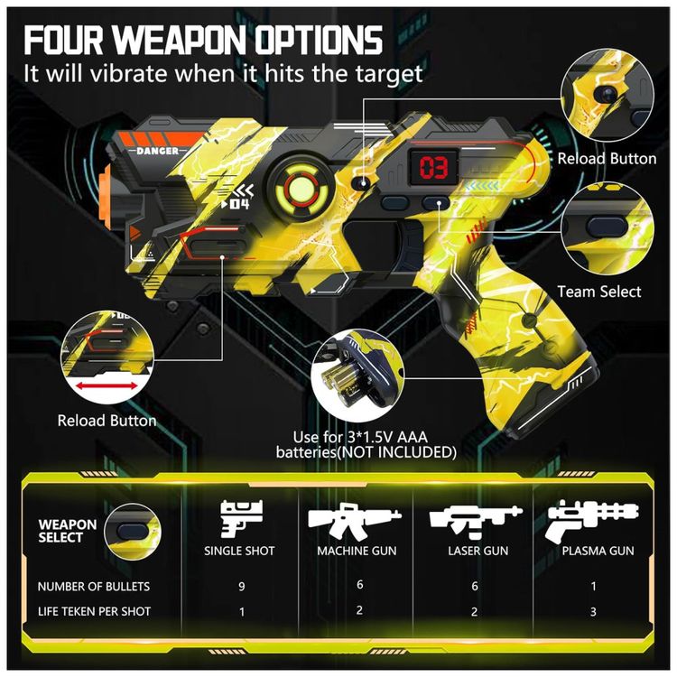 Conjunto-de-Pistola-de-Brinquedo-com-Laser-Tag-4-Pistolas-Imagem-2