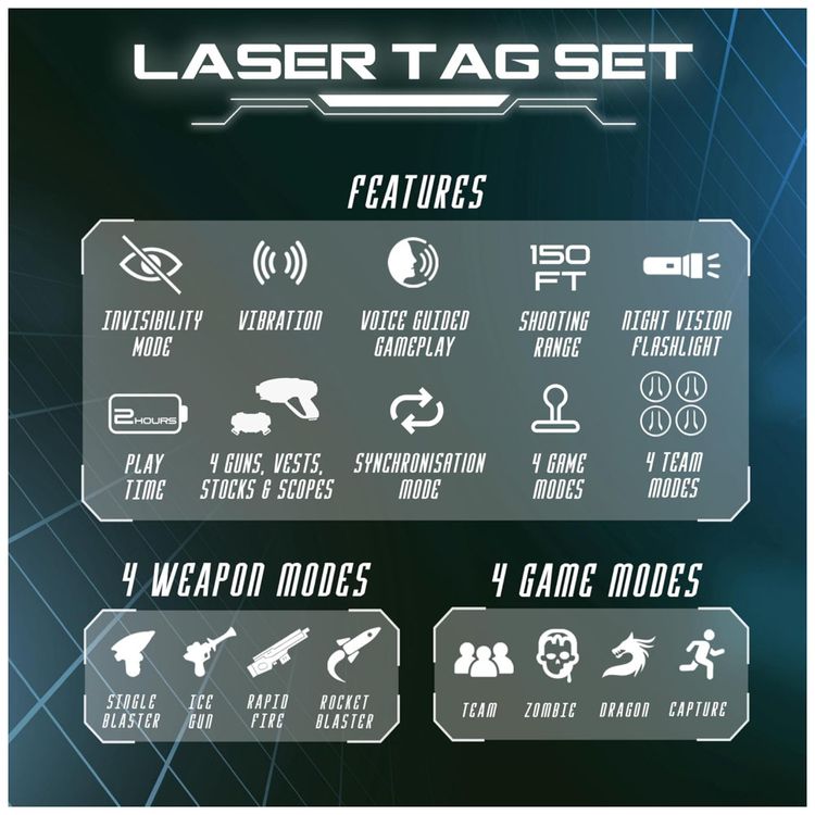 Conjunto-de-Pistola-de-Brinquedo-com-Laser-Tag-4-Modos-de-Imagem-5