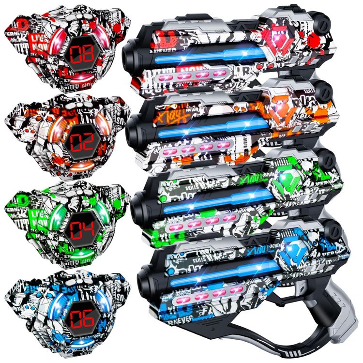 Conjunto-de-Pistola-de-Brinquedo-com-Laser-Tag-4-Pistolas-Imagem-0