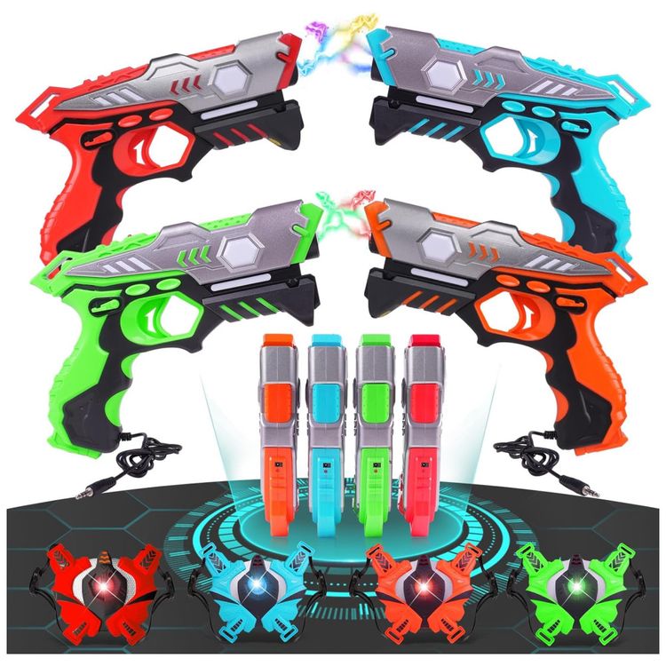 Conjunto-de-Pistola-de-Brinquedo-com-Laser-Tag-4-Pistolas-Imagem-0