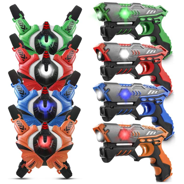 Conjunto-de-Pistola-de-Brinquedo-com-Laser-Tag-4-Pistolas-Imagem-0
