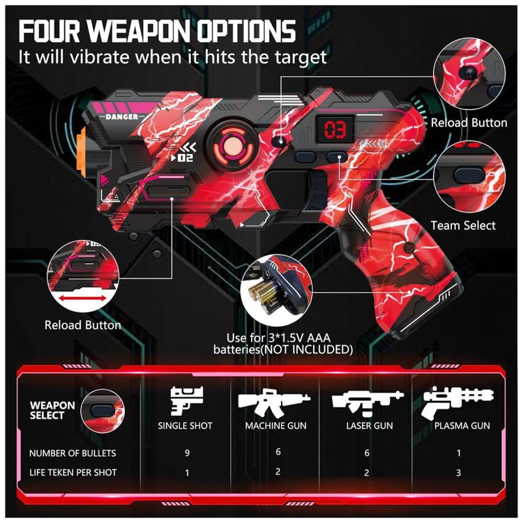 Conjunto-de-Pistola-de-Brinquedo-com-Laser-Tag-2-Armas-e-2-Imagem-2