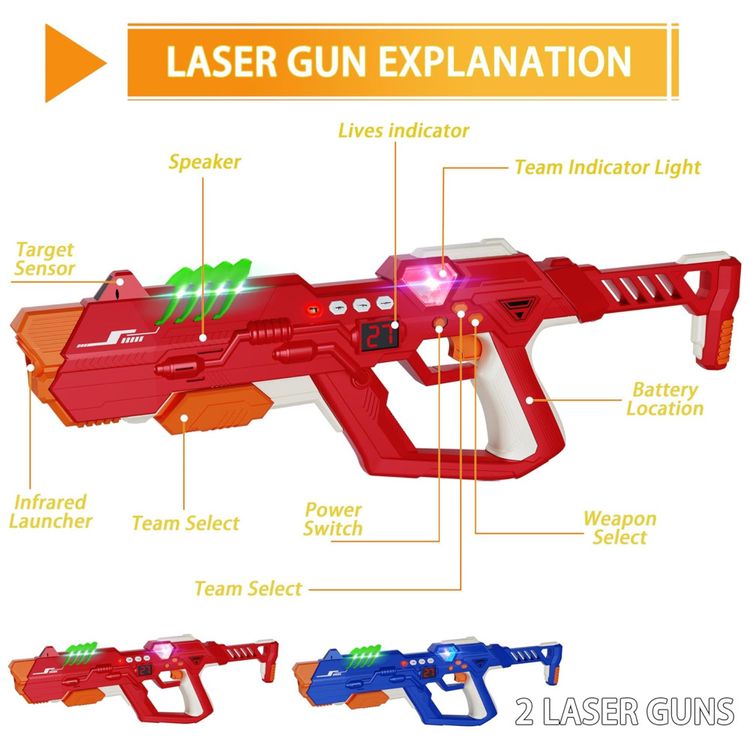 Conjunto-de-Pistola-de-Brinquedo-com-Laser-Tag-2-Armas-e-2-Imagem-2