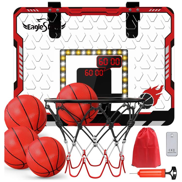 Cesta-de-Basquete-com-4-Bolas-Placar-Eletronico-Luz-LED-e-Imagem-1