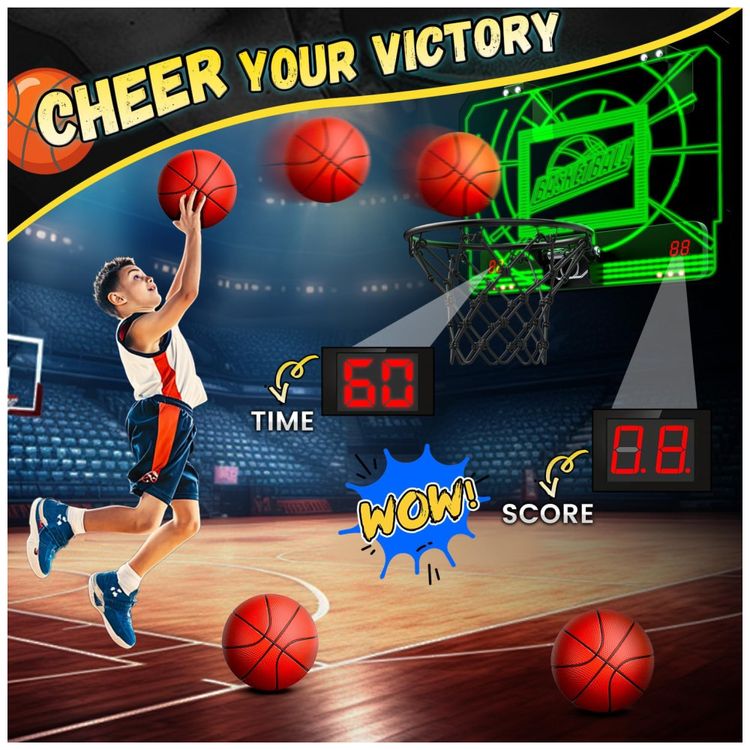 Cesta-de-Basquete-com-4-Bolas-Placar-Eletronico-e-4-Cores-Imagem-1